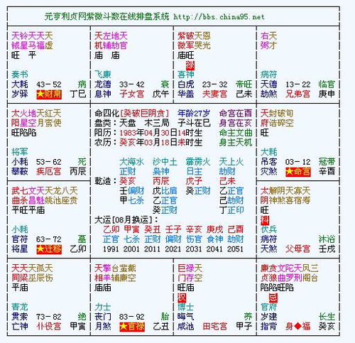 紫薇命盘，2023年免费算命指南
