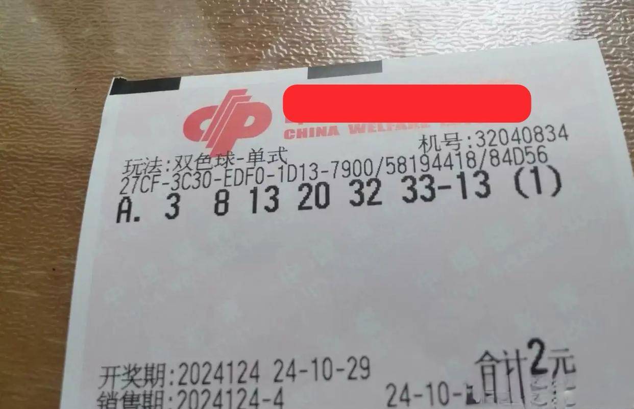 疑似双色球124期一等奖彩票曝光，揭秘背后的故事与争议