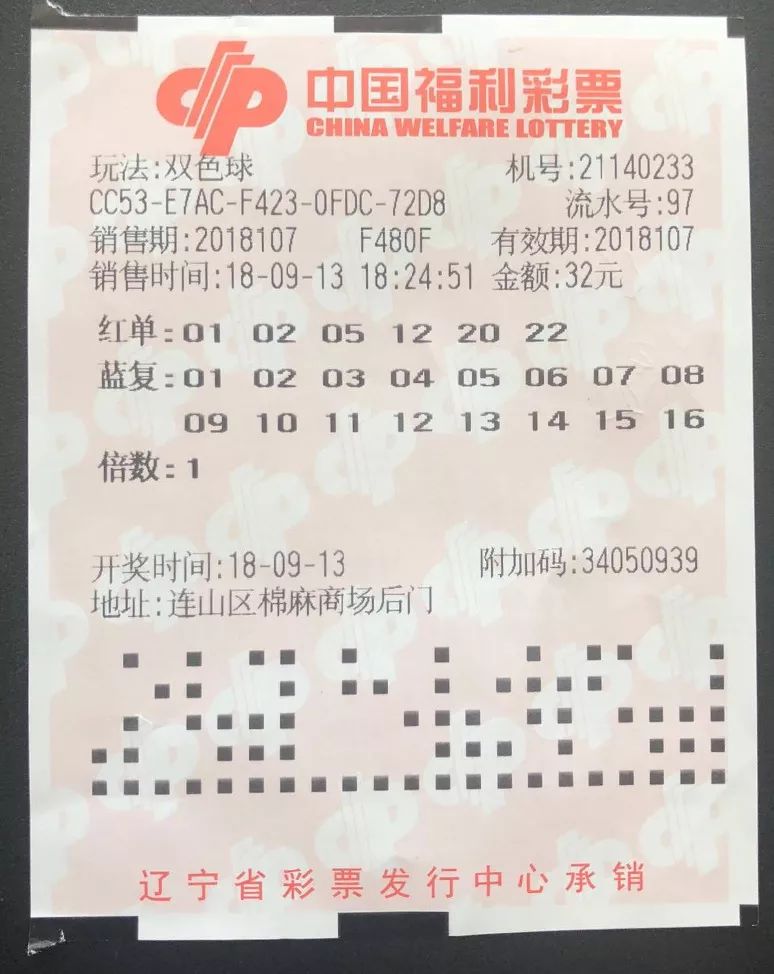 福利彩票双色球107期中奖号码